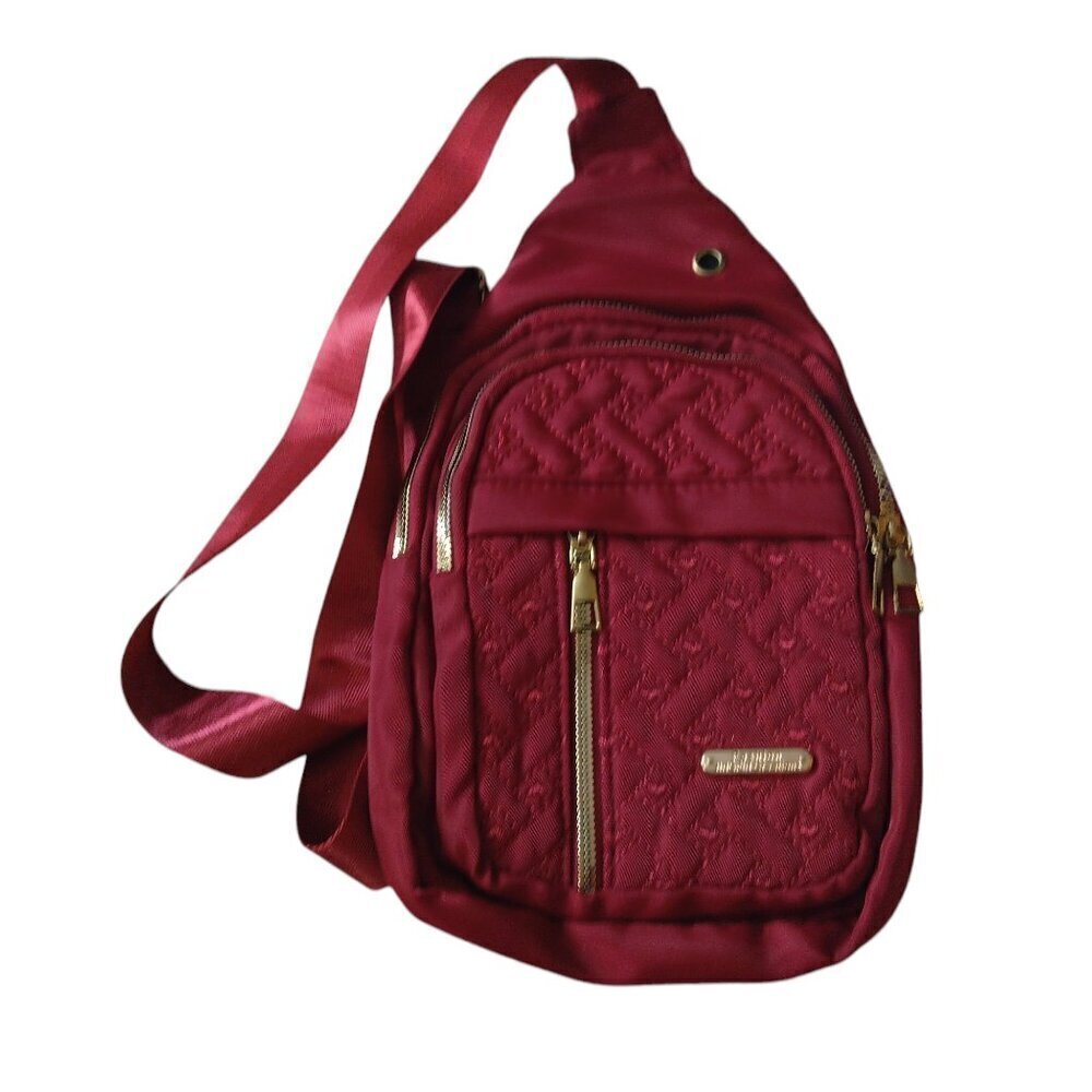 Fashion Jingpin Creations Burgundy Messenger Bag Adjustable Strap Pockets